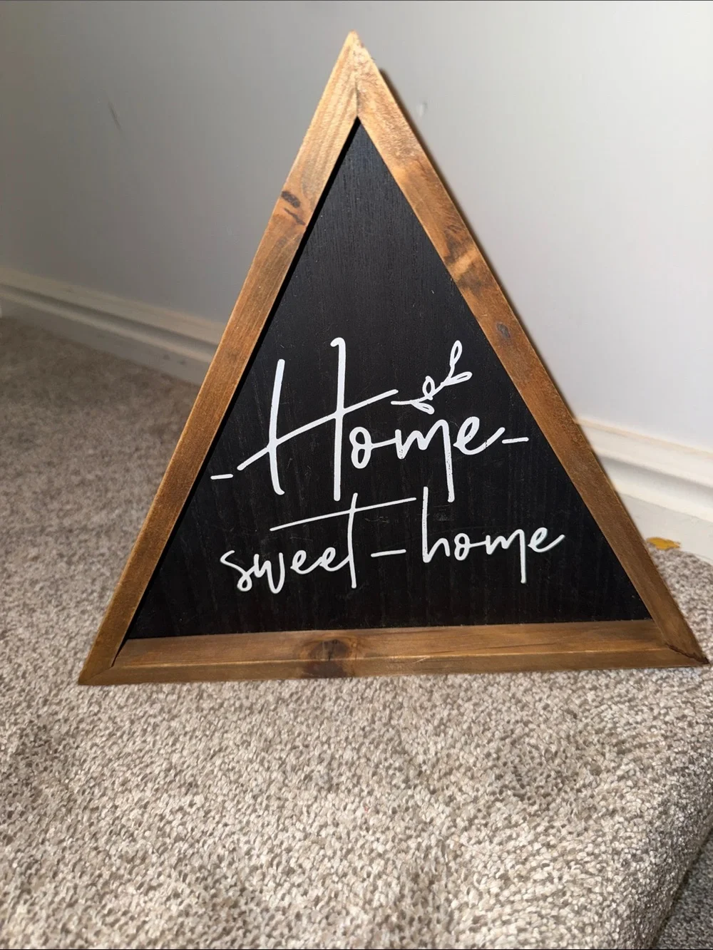 🏖️ 10 items for $20☀️ Home Sweet Home Triangle Wall Sign - Black and Brown